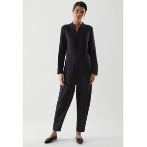 {COS} Collarless Long Sleeve Jumpsuit